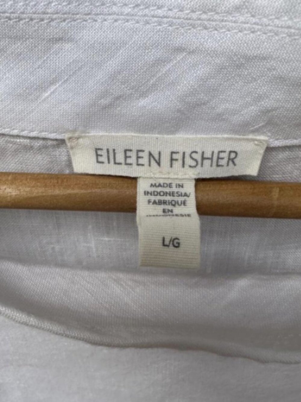 Eileen Fisher Linen Sleeveless Funnel Nk Blouse Size L - Picture 3 of 4